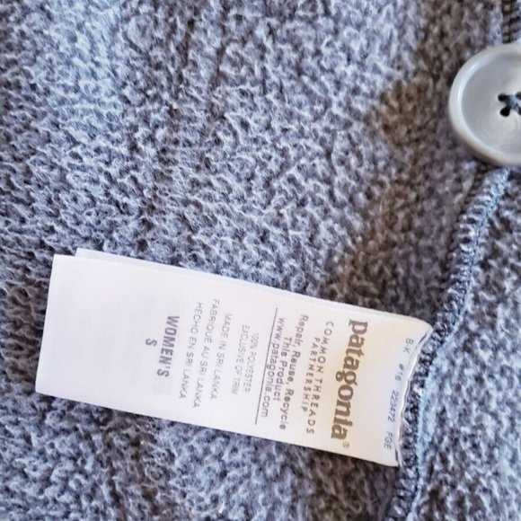 Patagonia Better Sweater Peacoat Fleece Coat Women's Gray Buttons Sz Small - Picture 5 of 8